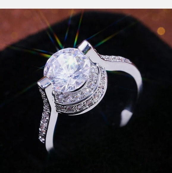 New 925 Wedding Ring Round Cut White sapphire - Picture 5 of 6